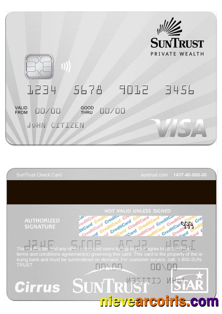 USA SunTrust Visa card